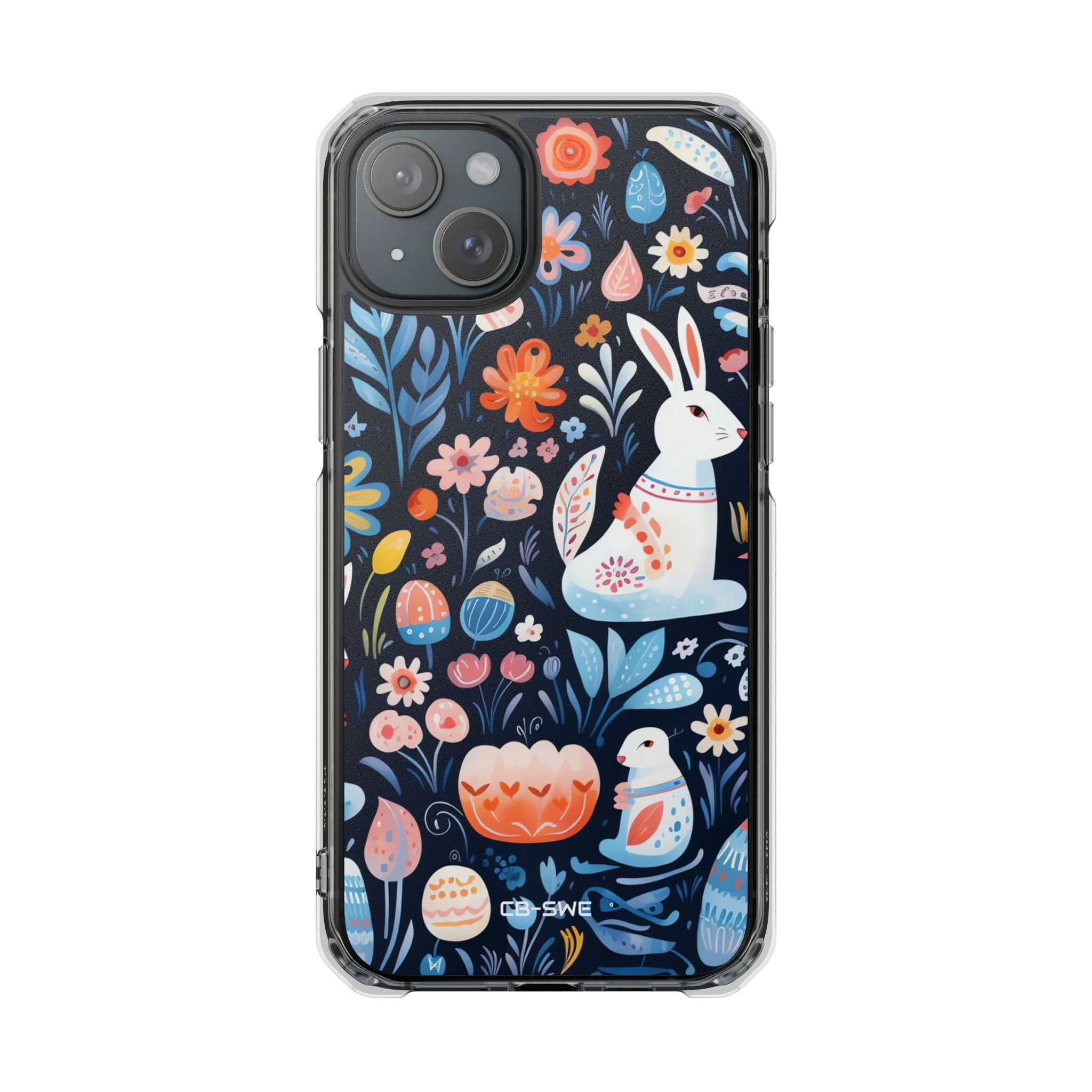 Bunnies Play Among Flowers iPhone Case - Impact