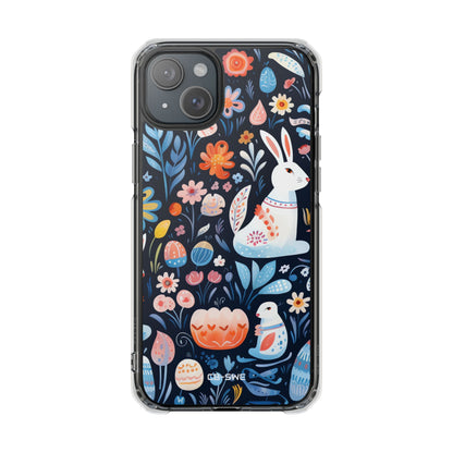 Bunnies Play Among Flowers iPhone Case - Impact