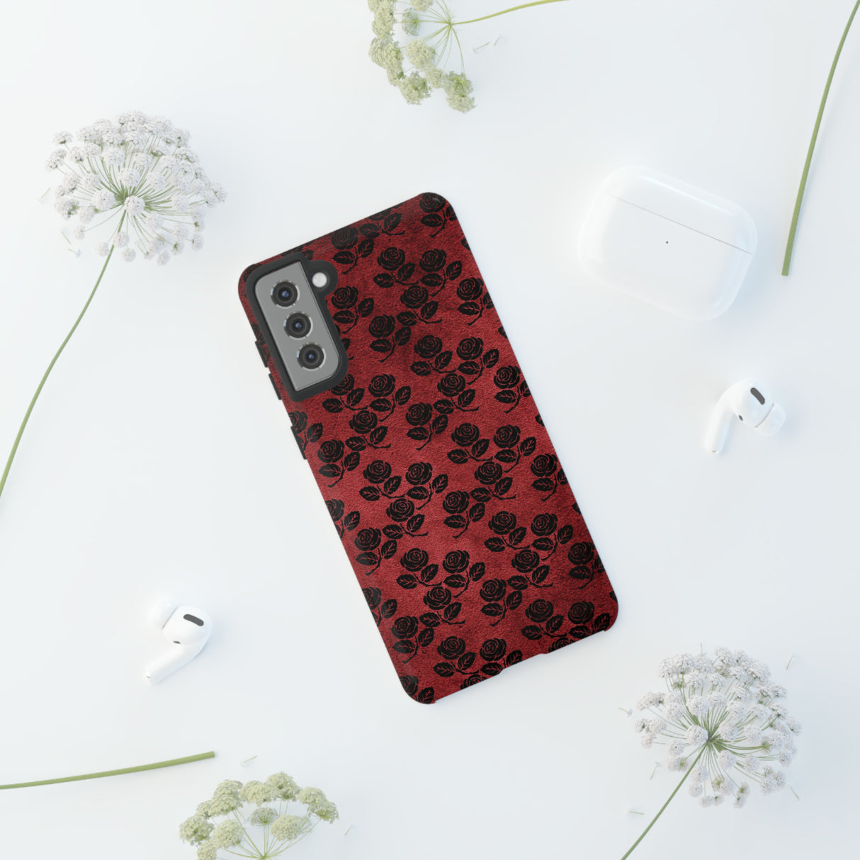 Rosemony Gothic Flower - Protective Phone Case