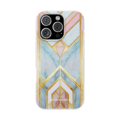 Gold Pink Art Deco - Flexi iPhone 16 Phone Case