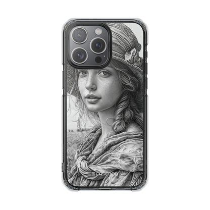 Serene Sketch Portrait - Phone Case for iPhone