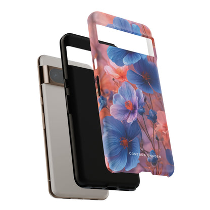 Harmonious Blooming Blues and Pinks Google Pixel 8 - Tough Phone Case