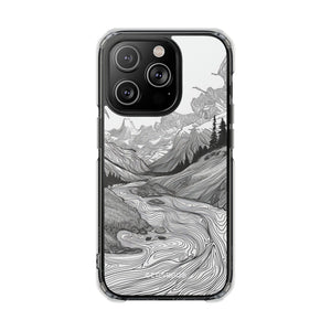 Monochrome Serenity - Phone Case for iPhone (Clear Impact - Magnetic)