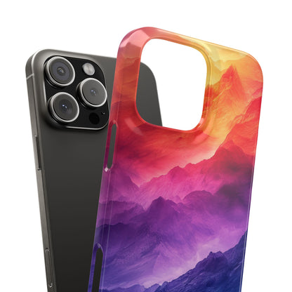 Purple Orange Mountains - Slim iPhone 16 Phone Case