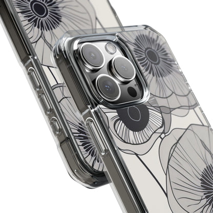 Modern Minimalist Flowers iPhone 16 - Clear Impact Phone Case