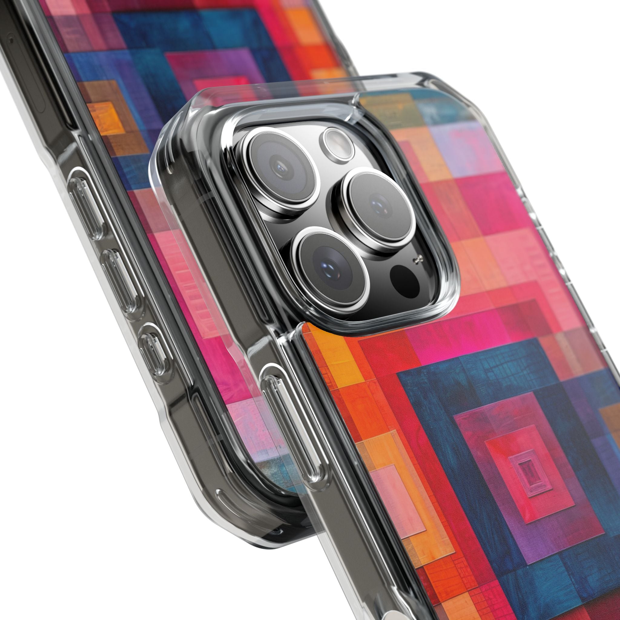 Vibrant Geometry  iPhone 16 - Impact Clear Case MagSafe Compatible