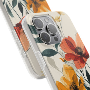 Serene Floral Harmony | Flexible Phone Case for iPhone