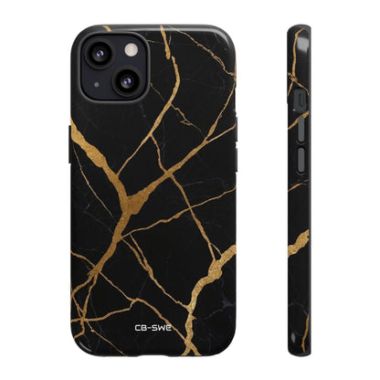 Golden Veins Twist - iPhone Case