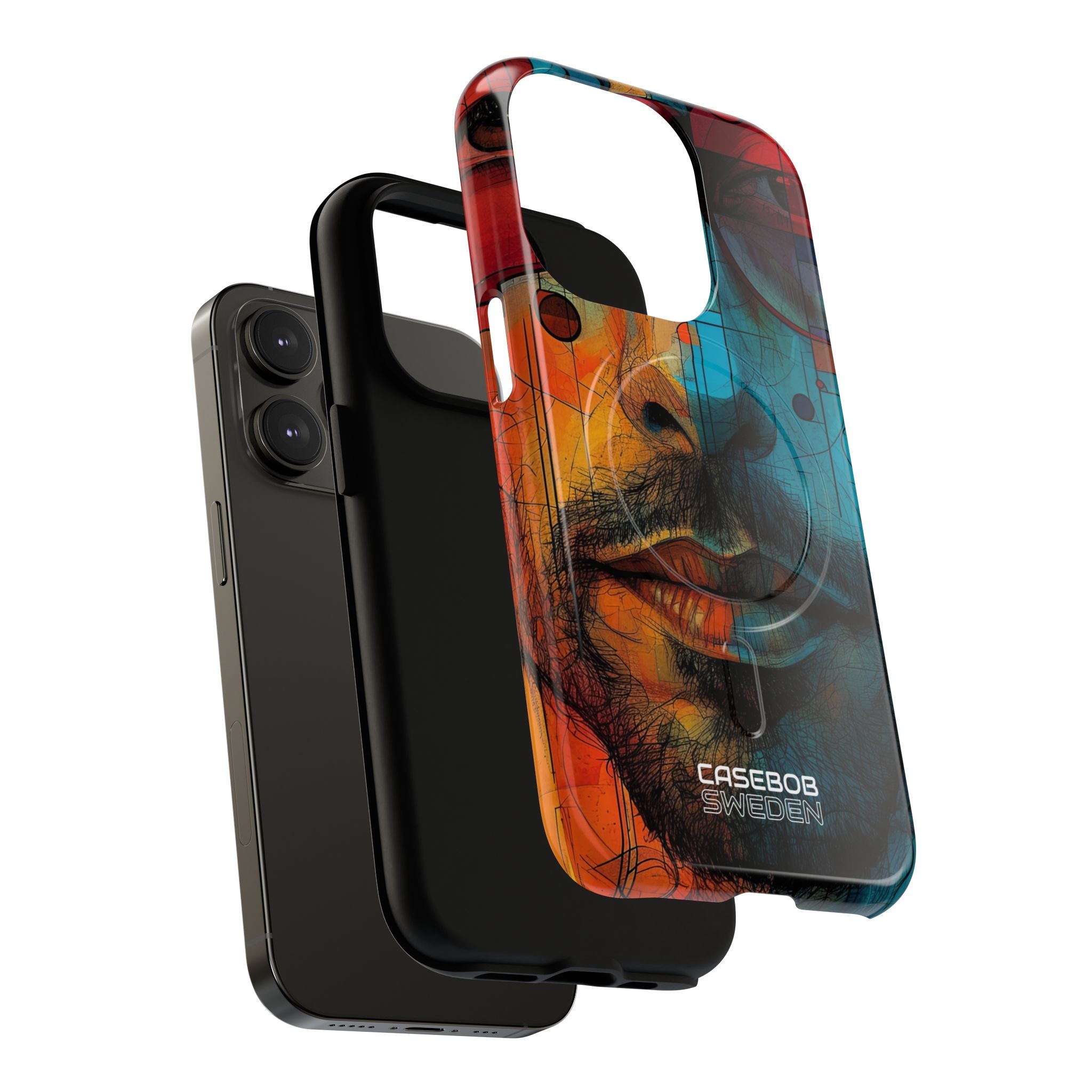 Cubistische Bril Gezicht iPhone 14 - Tough+
