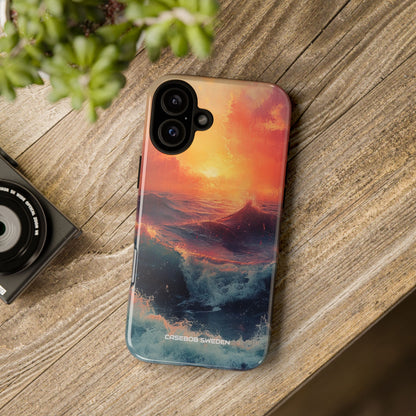 Ocean Sunset Waves - Tough iPhone 16 Phone Case