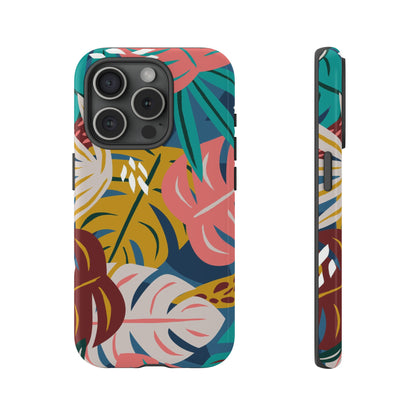 Tropical Leaf Mono - Protective Phone Case