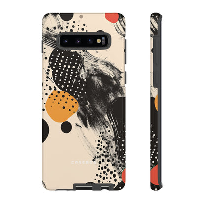 Black Dot Elegance - Protective Phone Case