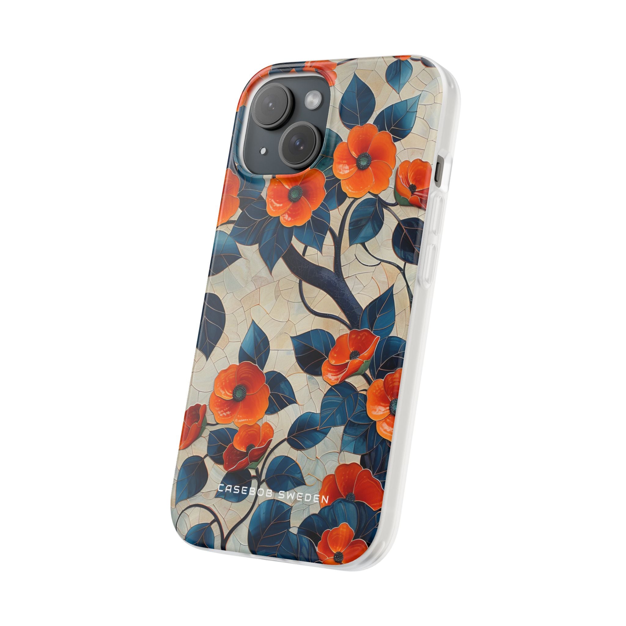 Orange Blossoms Mosaic Harmony iPhone 15 - Flexi Phone Case