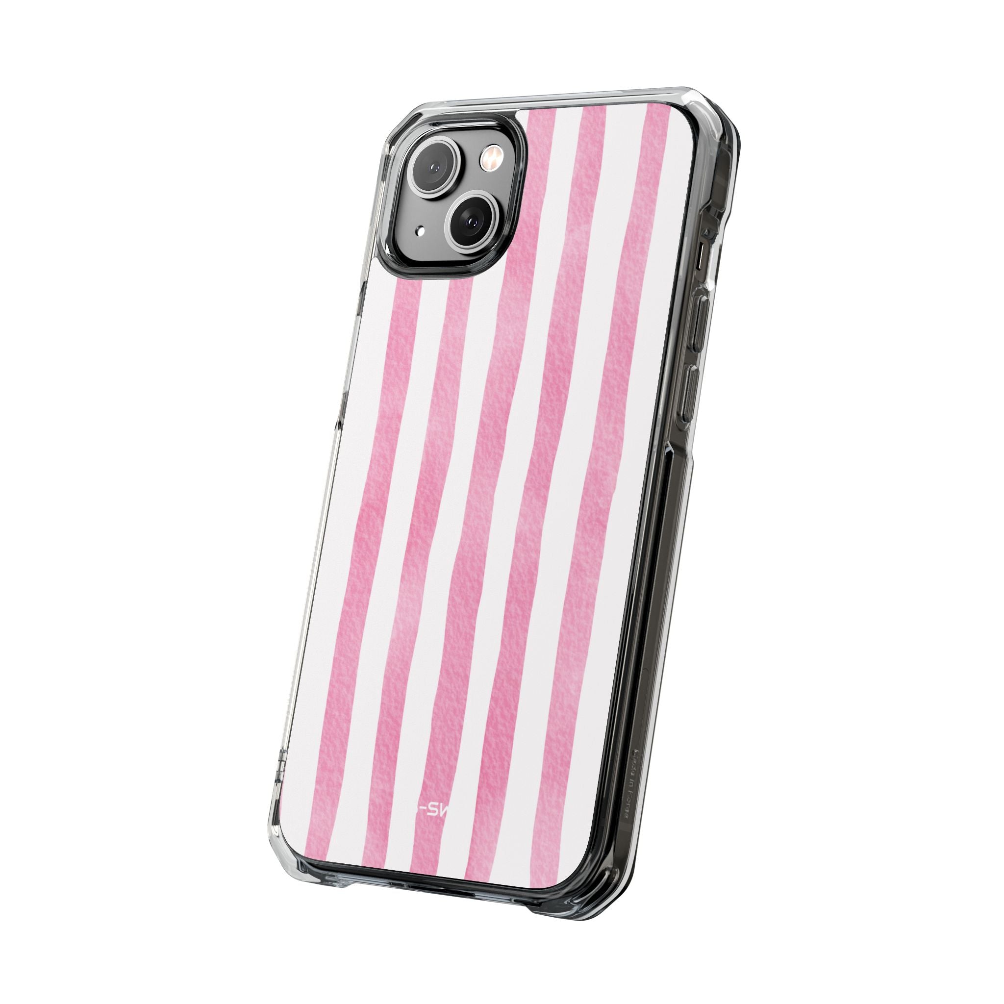 Pink Watercolor Stripes iPhone Case - Impact