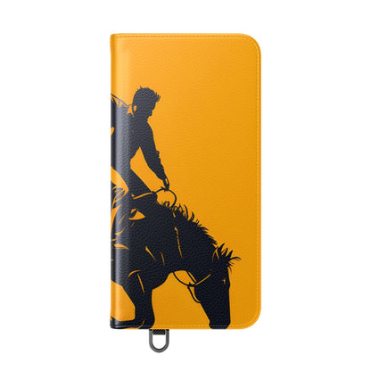 Bucking Cowboy Shadow - Samsung S25+ Case - Lompakko