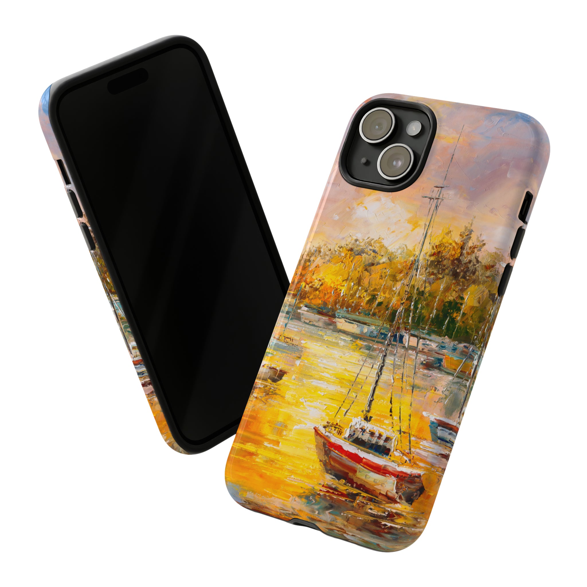 Oil Painting - Harbor View - Protective Phone Case