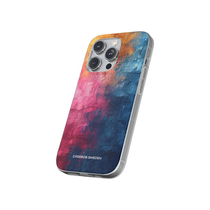 Blue Pink Abstract - Flexi iPhone 14 Phone Case