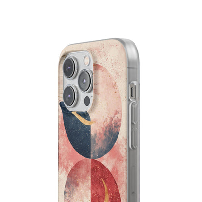 Golden Crescent Circles iPhone 14 Pro Case - Soft