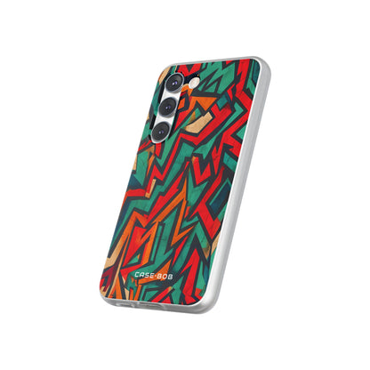 Crimson Zigzag Samsung S23 Case - Soft