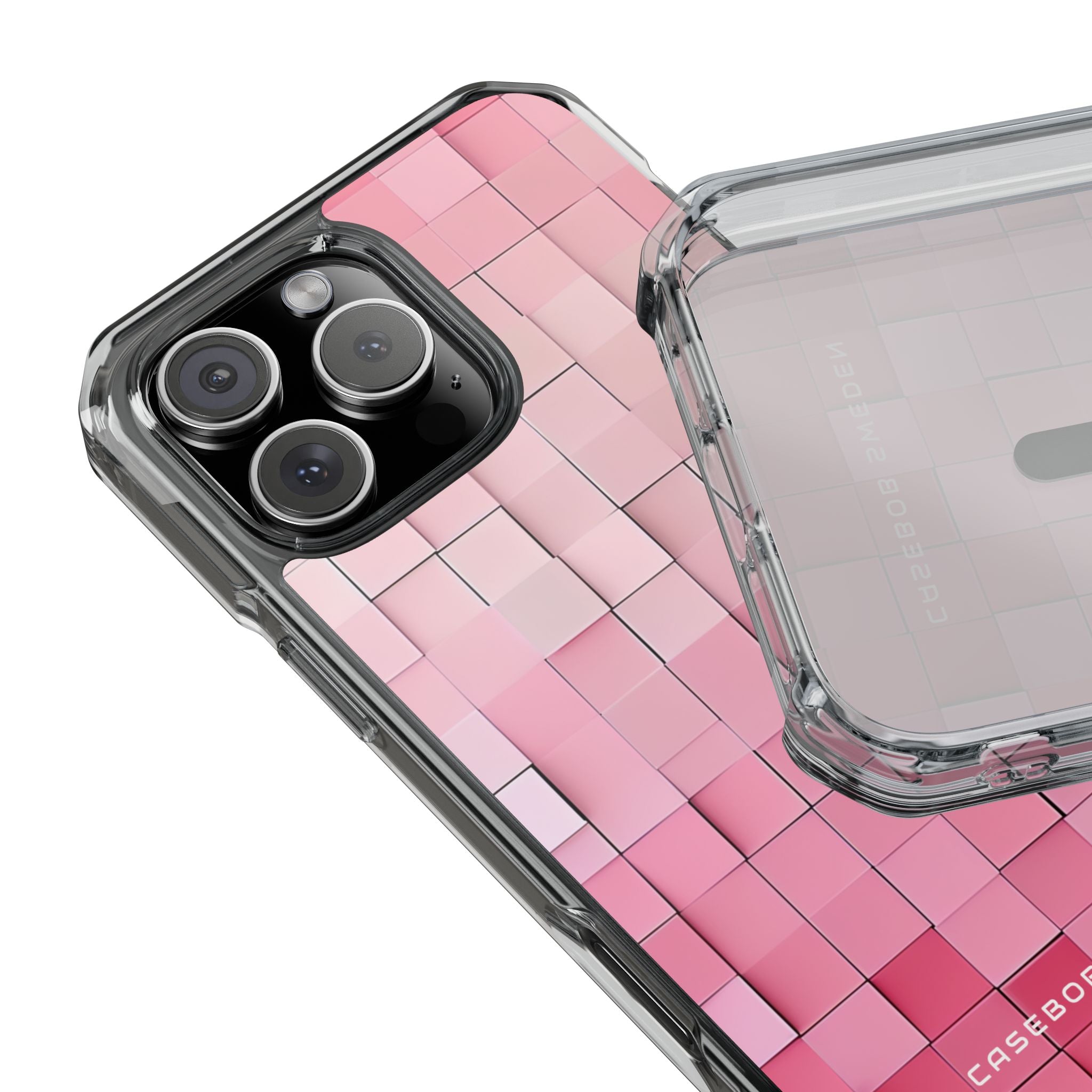 Gradient Pink Mosaic iPhone 16 - Clear Impact Phone Case