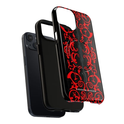 Gothic Crimson Symmetry iPhone 14 | Tough+ Phone Case