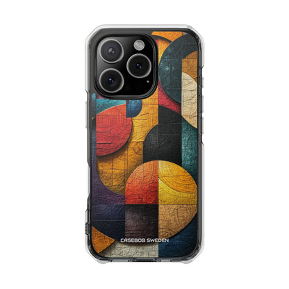 Vibrant Geometric Art - Clear Impact iPhone 16 Phone Case