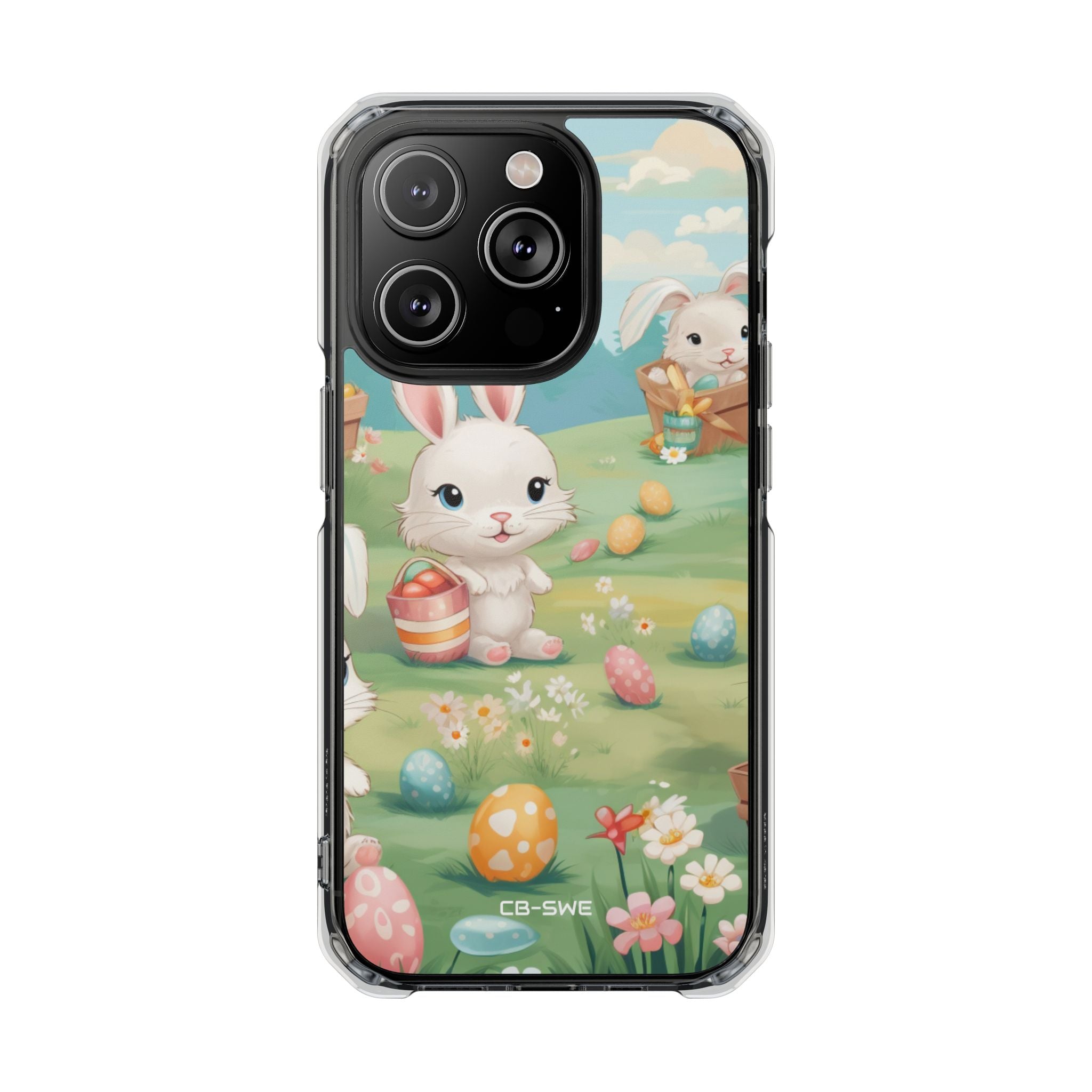 Bunnies Hunt Eggs iPhone Case - Impact