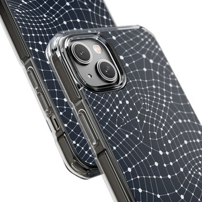 Warped Grid Web iPhone 14 - Impact Clear+
