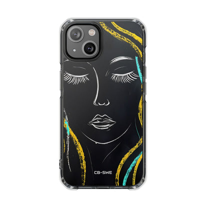 Vivid Minimalist Portrait iPhone Case - Impact