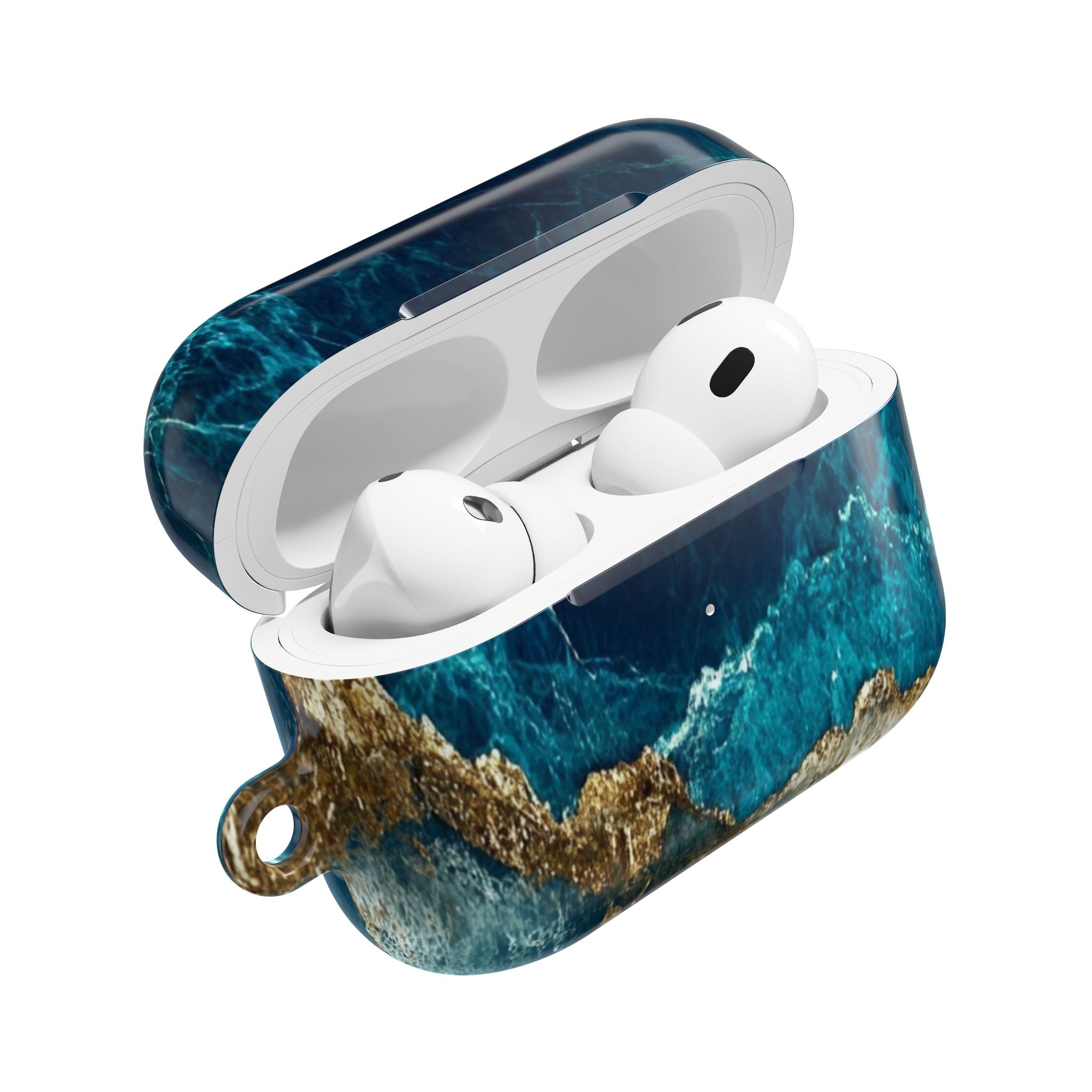 Golden Fracture Teal - AirPods Case