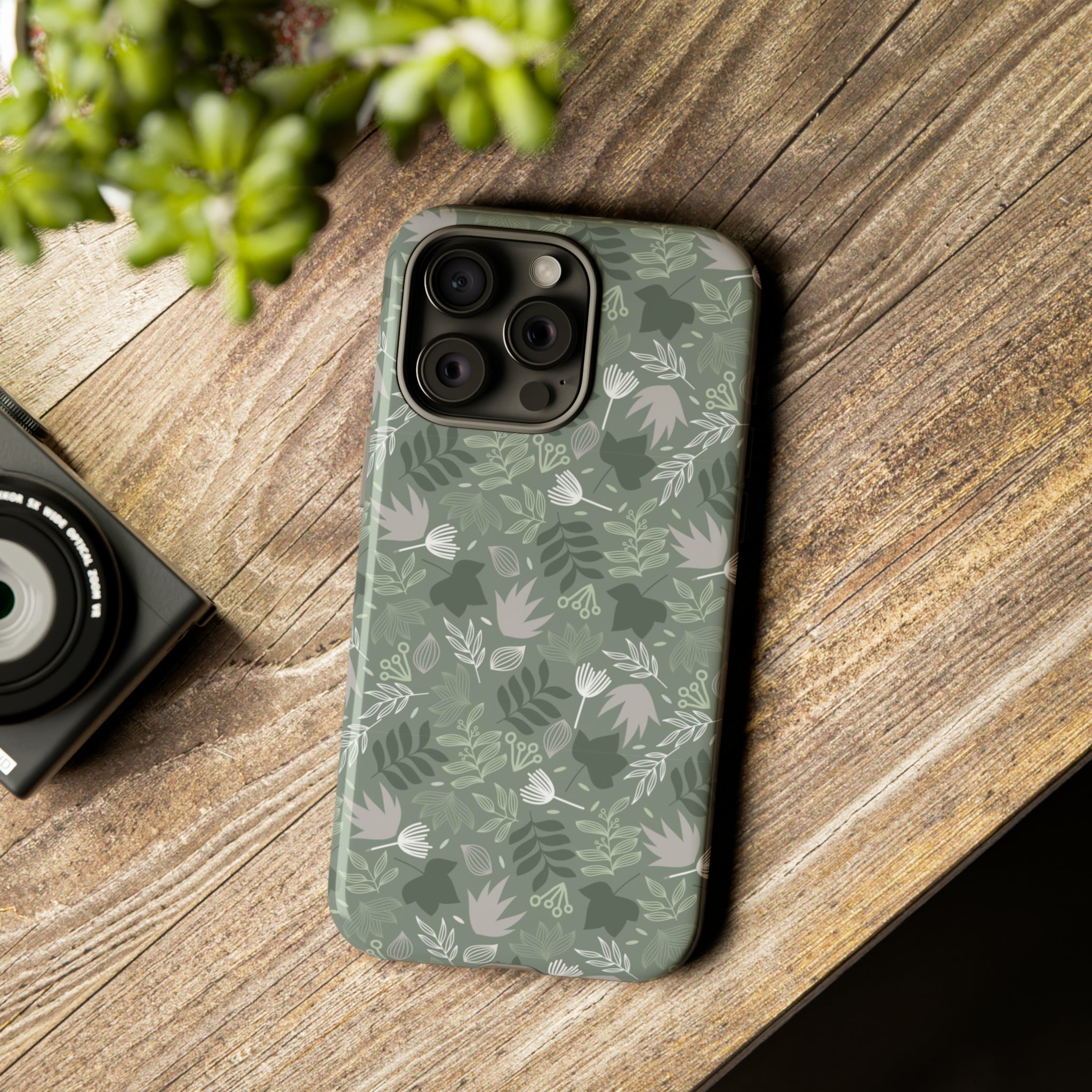 Jungle Green Leaf - Protective Phone Case