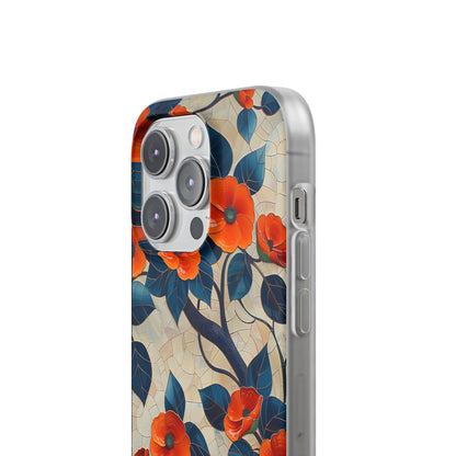 Orange Blossoms Mosaic Harmony iPhone 14 - Flexi Phone Case