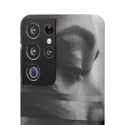 Abstract Glitch Portrait | Slim Phone Case for Samsung