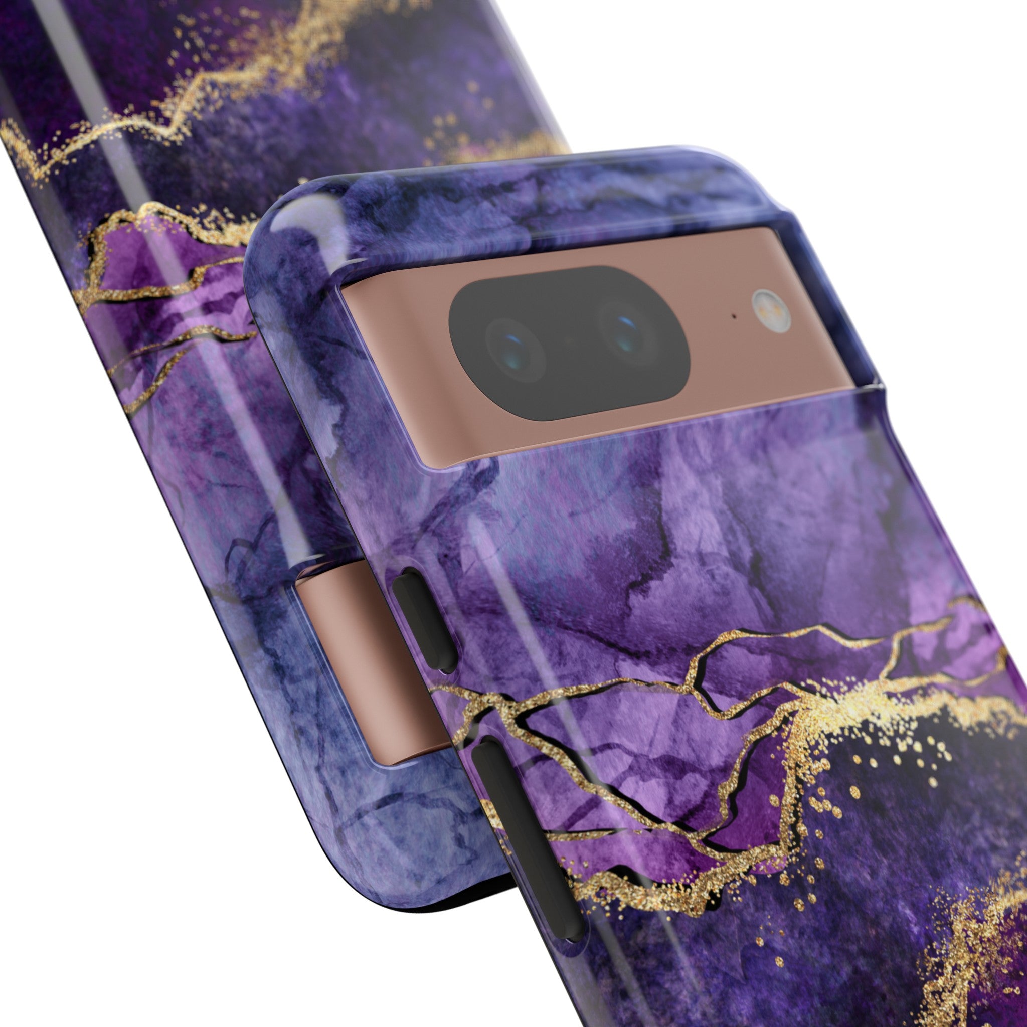 Purple Blue Marble - Protective Phone Case