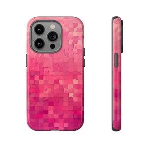 Pink Transition Squares - Protective Phone Case