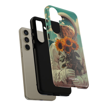 Sunflower Astronaut Samsung S24 Plus Case - Tough