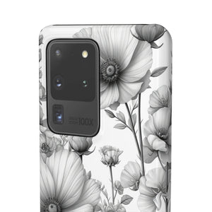 Monochrome Flora | Slim Phone Case for Samsung