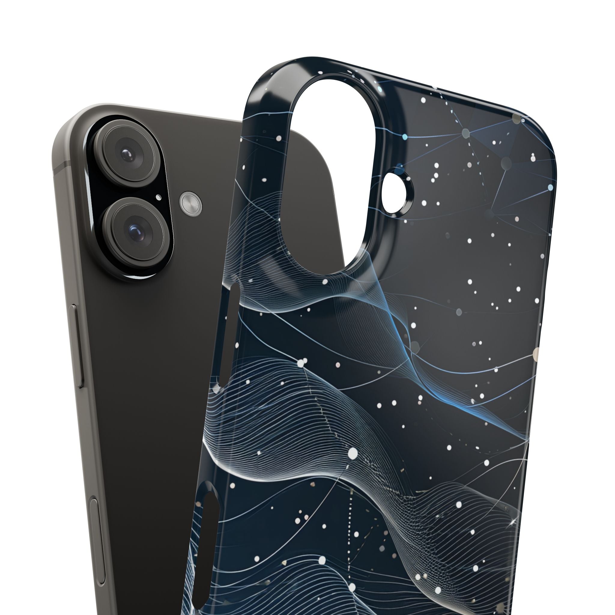 Gradient Neural Waves iPhone 16 - Slim Phone Case