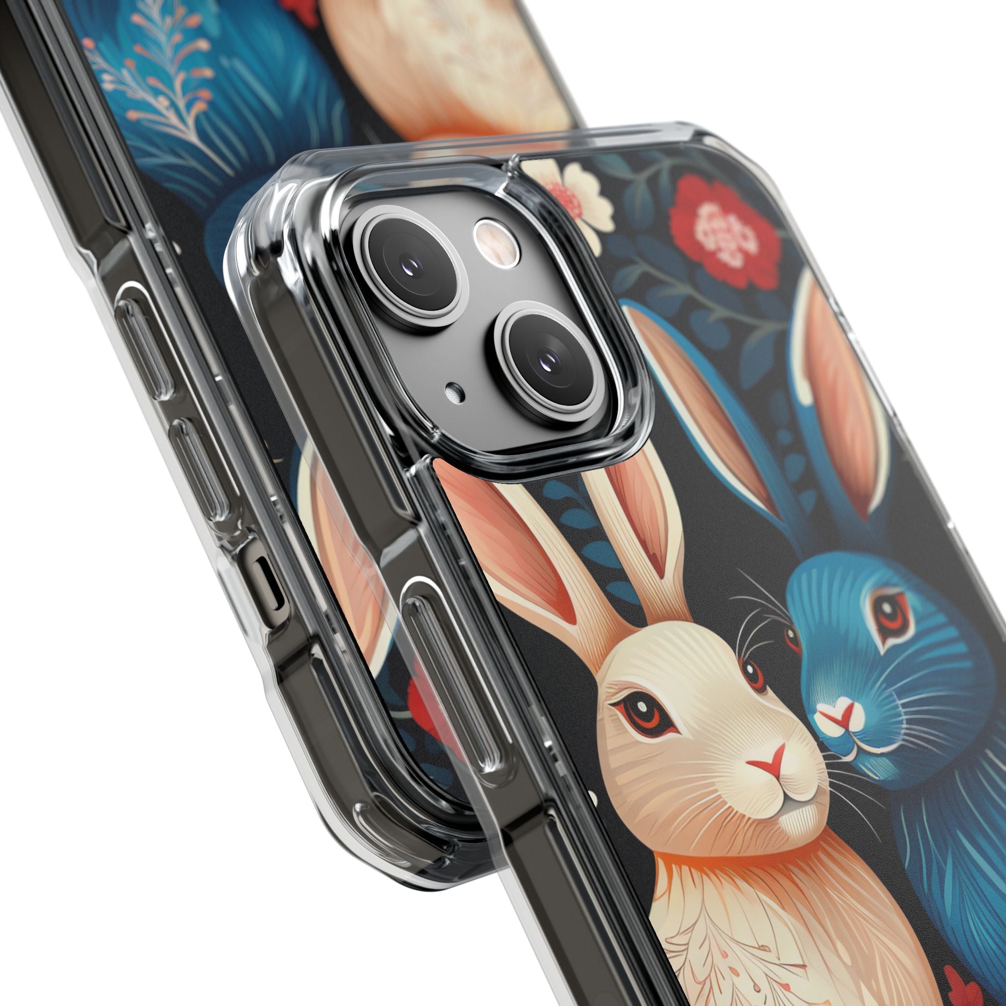 Rabbits Embrace Blossoms iPhone Case - Impact