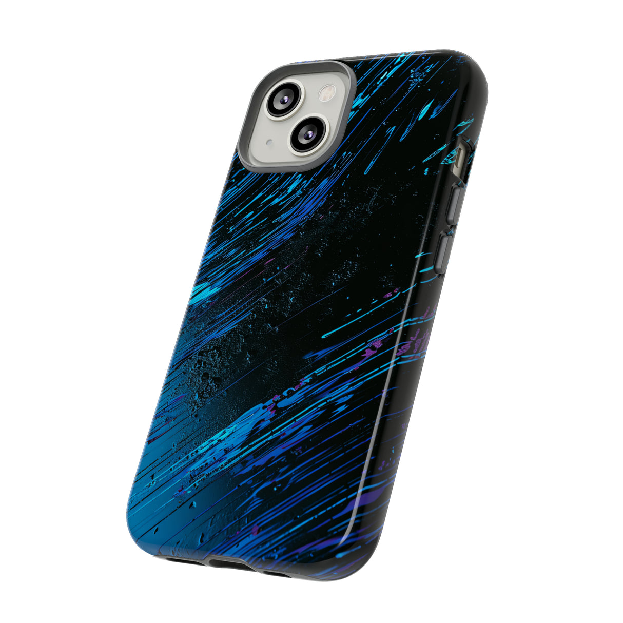 Cyber Stream: Digital Gradient - Protective Phone Case