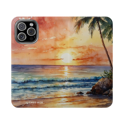 Golden Palm Sunset - iPhone 16 Max Case - Wallet
