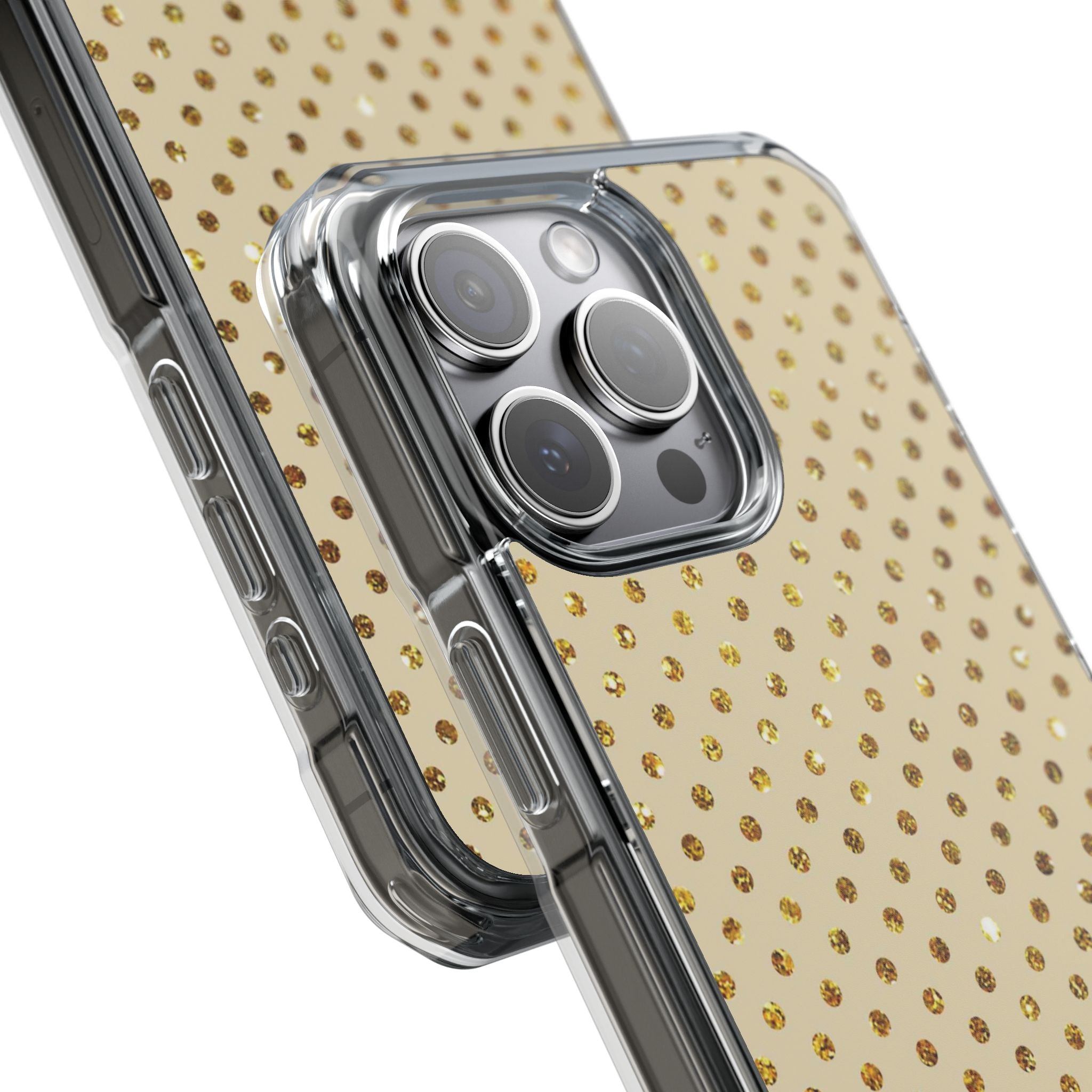 Gold Sparkle Grid iPhone 15 Pro Max Case - Impact