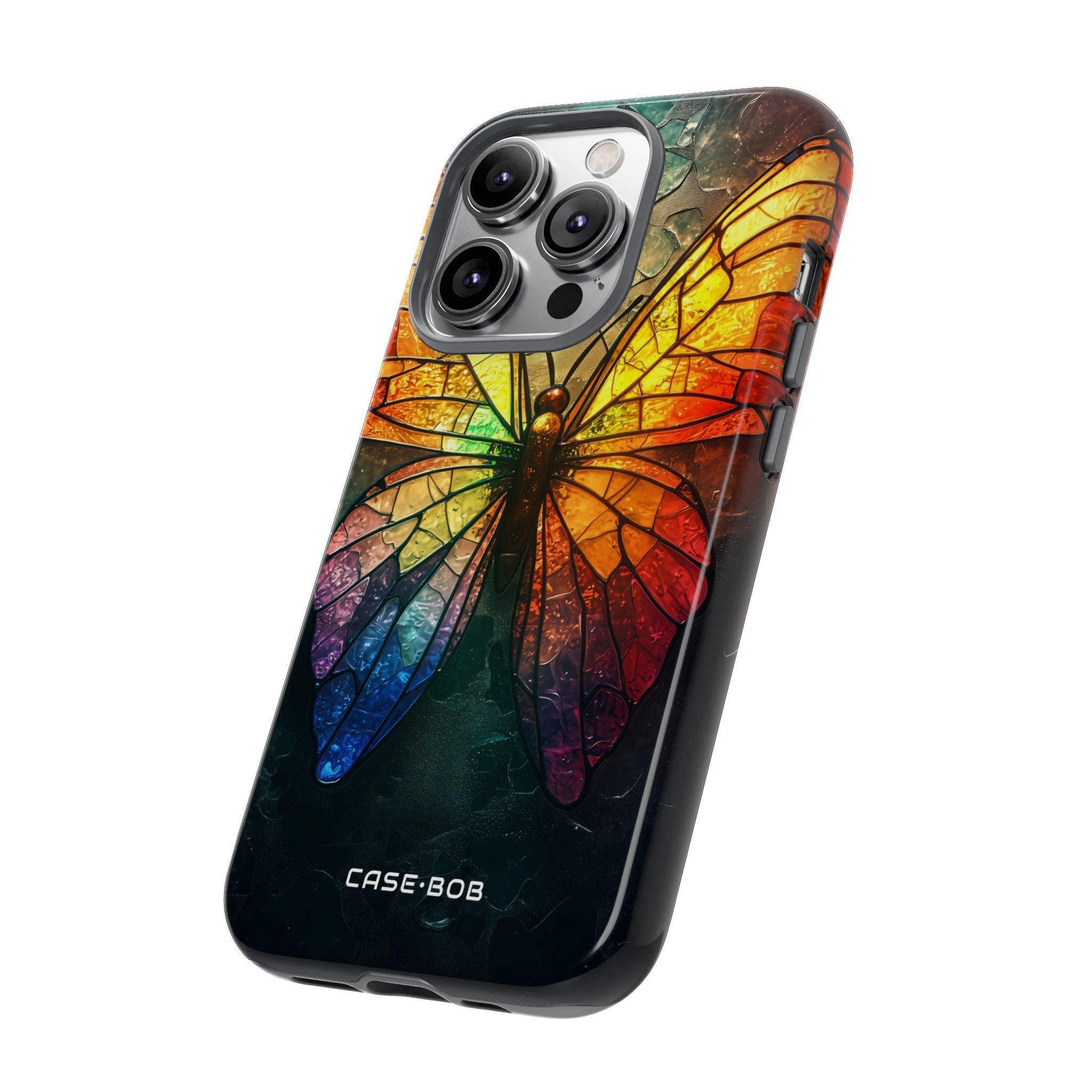 Stained Glass Butterfly iPhone 14 Pro Case - Tough