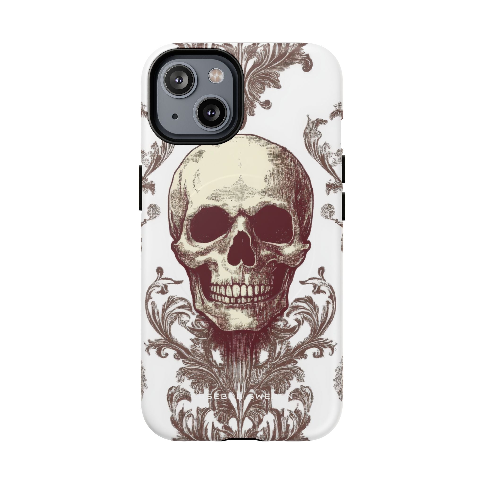 Gothic Skulls and Ornate Foliage iPhone 14 | Tough+ Phone Case