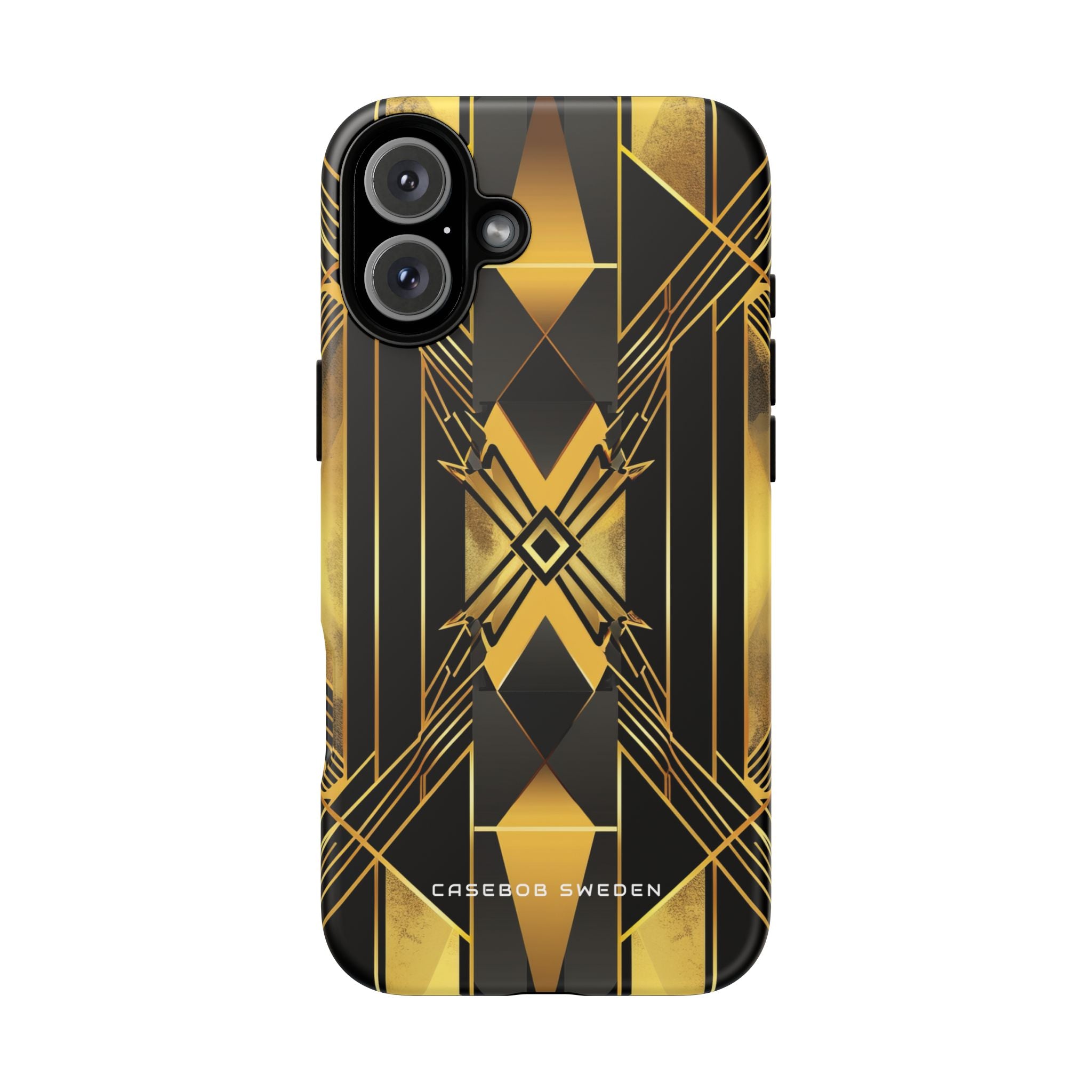 Golden Geometric Elegance iPhone 16 - Tough Phone Case