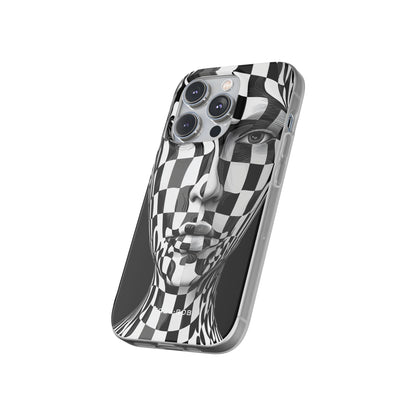 Checkered Face iPhone 14 Pro Case - Soft