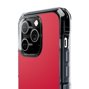 Crimson Red | Phone Case for iPhone (Clear Impact Case - Magnetic)