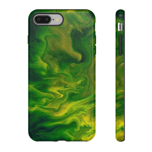 Green Smoke Ink Art iPhone Case (Protective) iPhone 8 Plus Glossy Phone Case