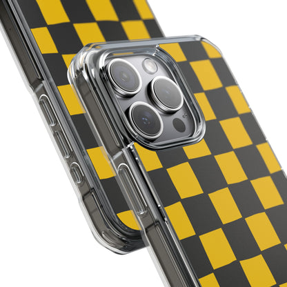 Yellow Squares Dance iPhone Case - Impact