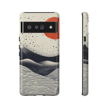 Red Sun Over Flowing Horizons Google Pixel 6 - Tough Phone Case